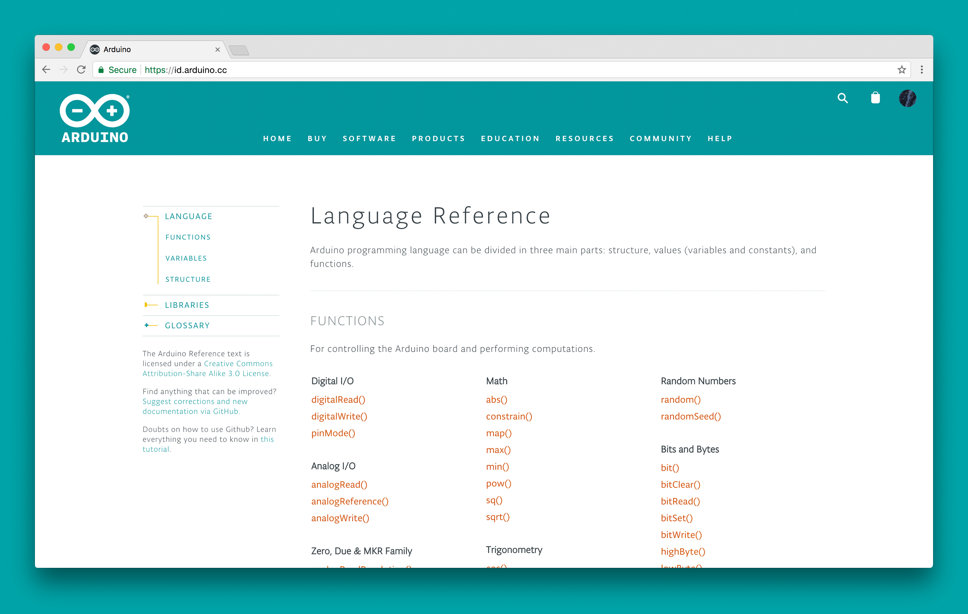 Language Reference and Glossary